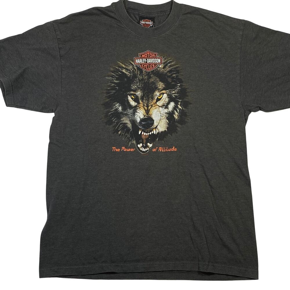 Harley-Davidson Low Country Charleston, S.C. Wolf T-Shirt Double Sided Large